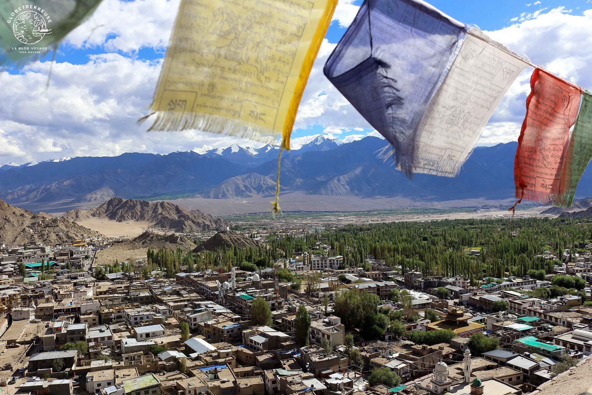 sejour au ladakh leh drapeaux